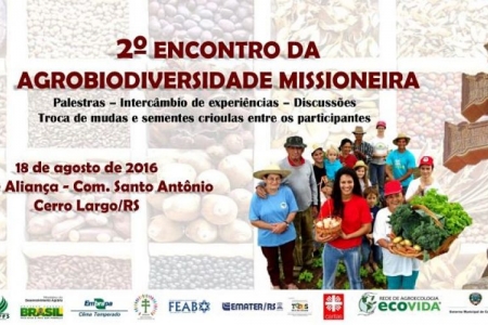 2º Encontro da Agrobiodiversidade Missioneira ocorre nesta quinta-feira (18) em Cerro Largo